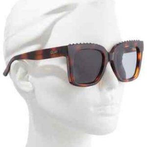 Icy 58mm Square Sunglasses Brown Tortoise stud